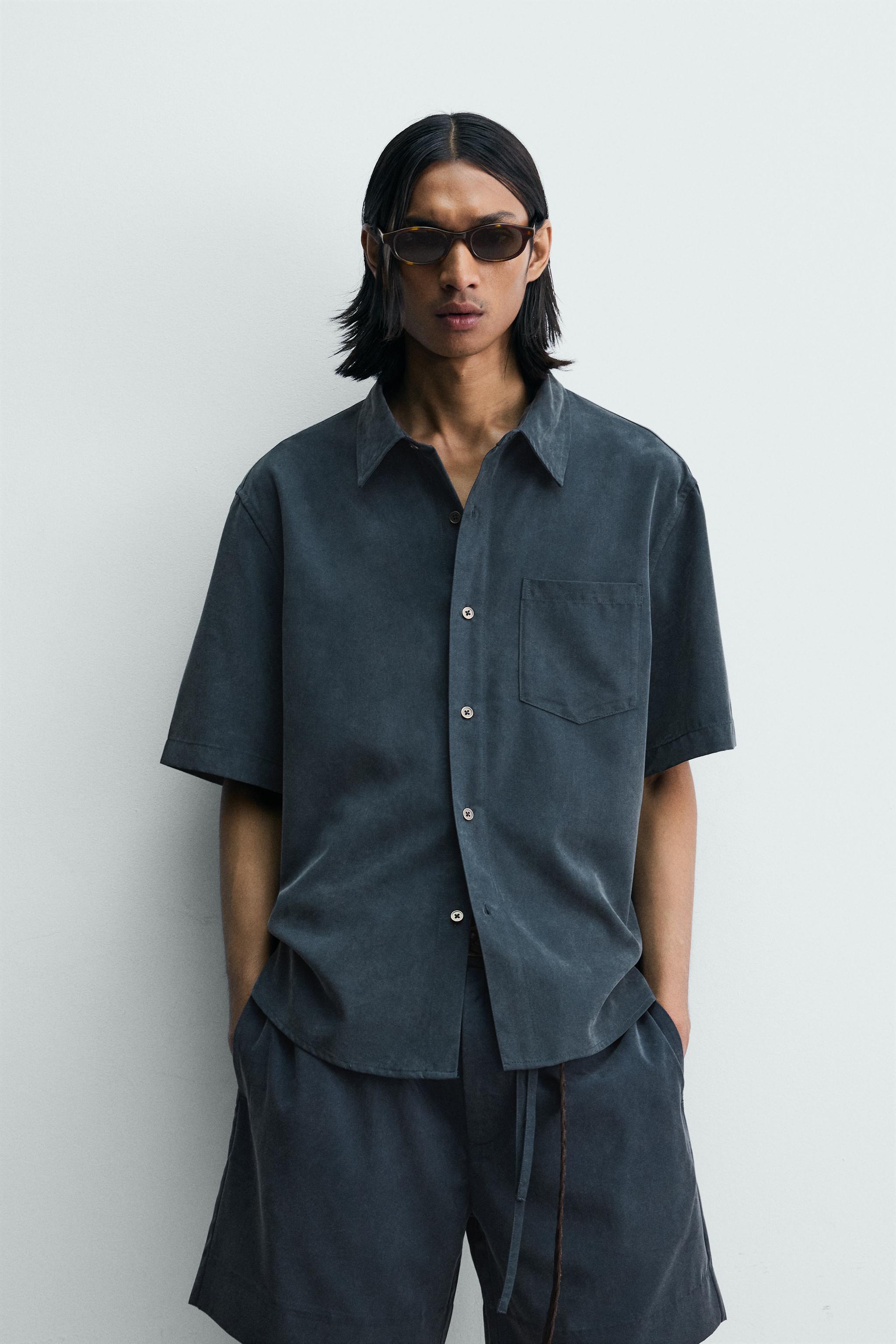 WASHED EFFECT RELAXED FIT SHIRT